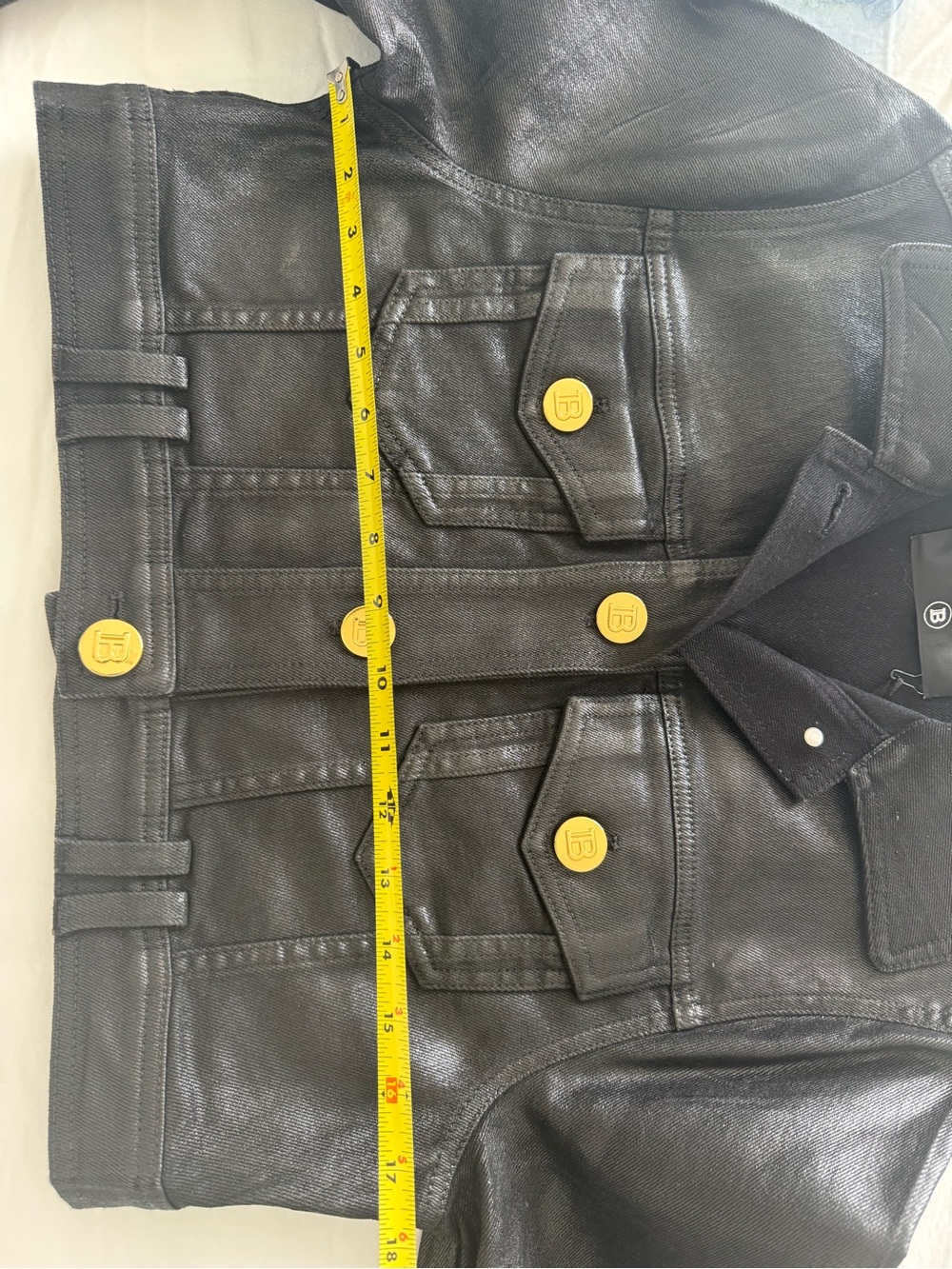 Balmain
Crop Coated Denim Jacket, Size US 6 - Picture 6 of 7